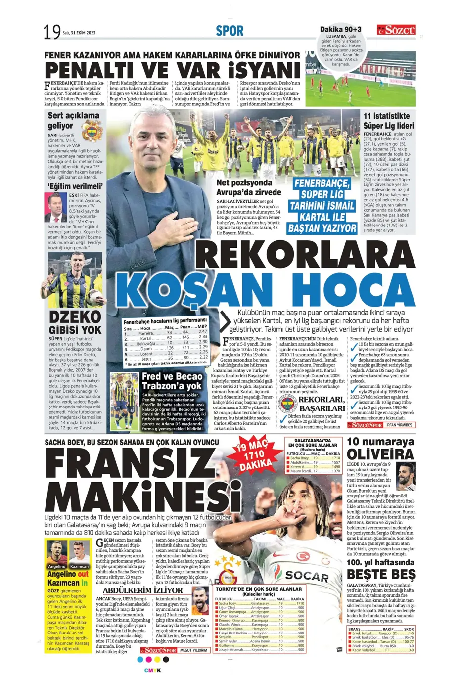 "Ne Bayern ne Barça en büyük Kanarya" | Sporun manşetleri (31 Ekim 2023) - 30