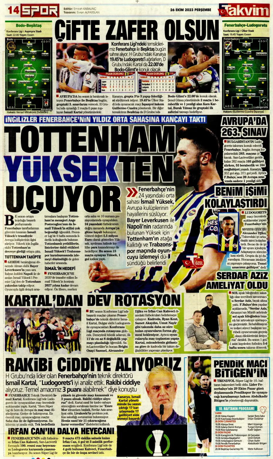 "Okan hoca haklıymış!" | Sporun manşetleri (26 Ekim 2023) - 26 "Okan hoca haklıymış!" | Sporun manşetleri (26 Ekim 2023) - 26