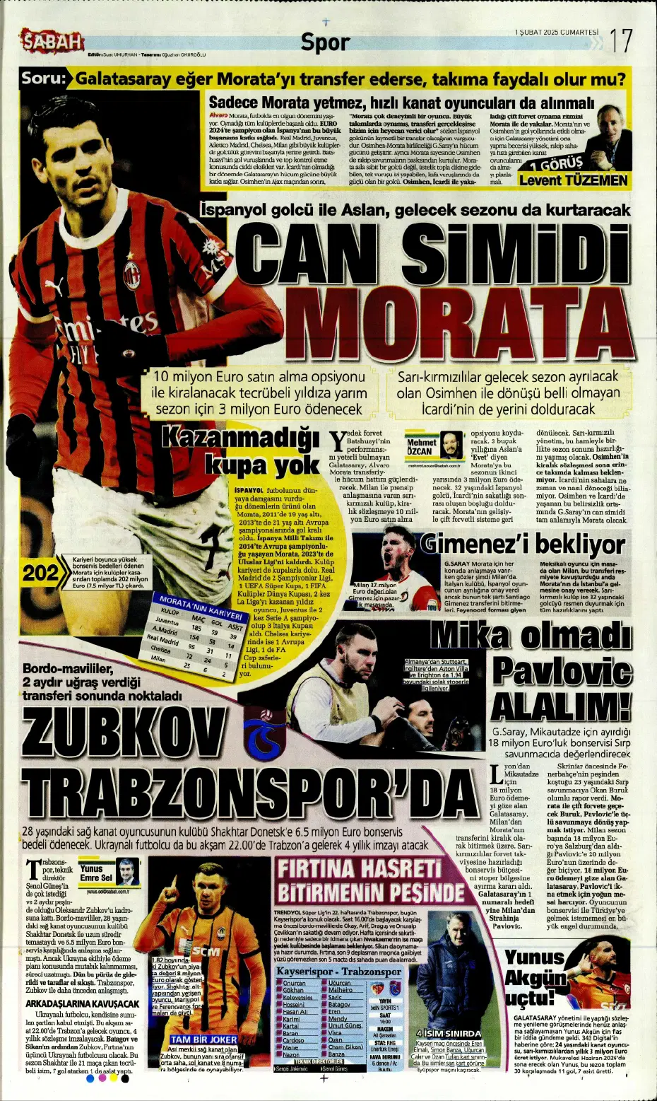 "Morata geliyor" | Sporun manşetleri - 19