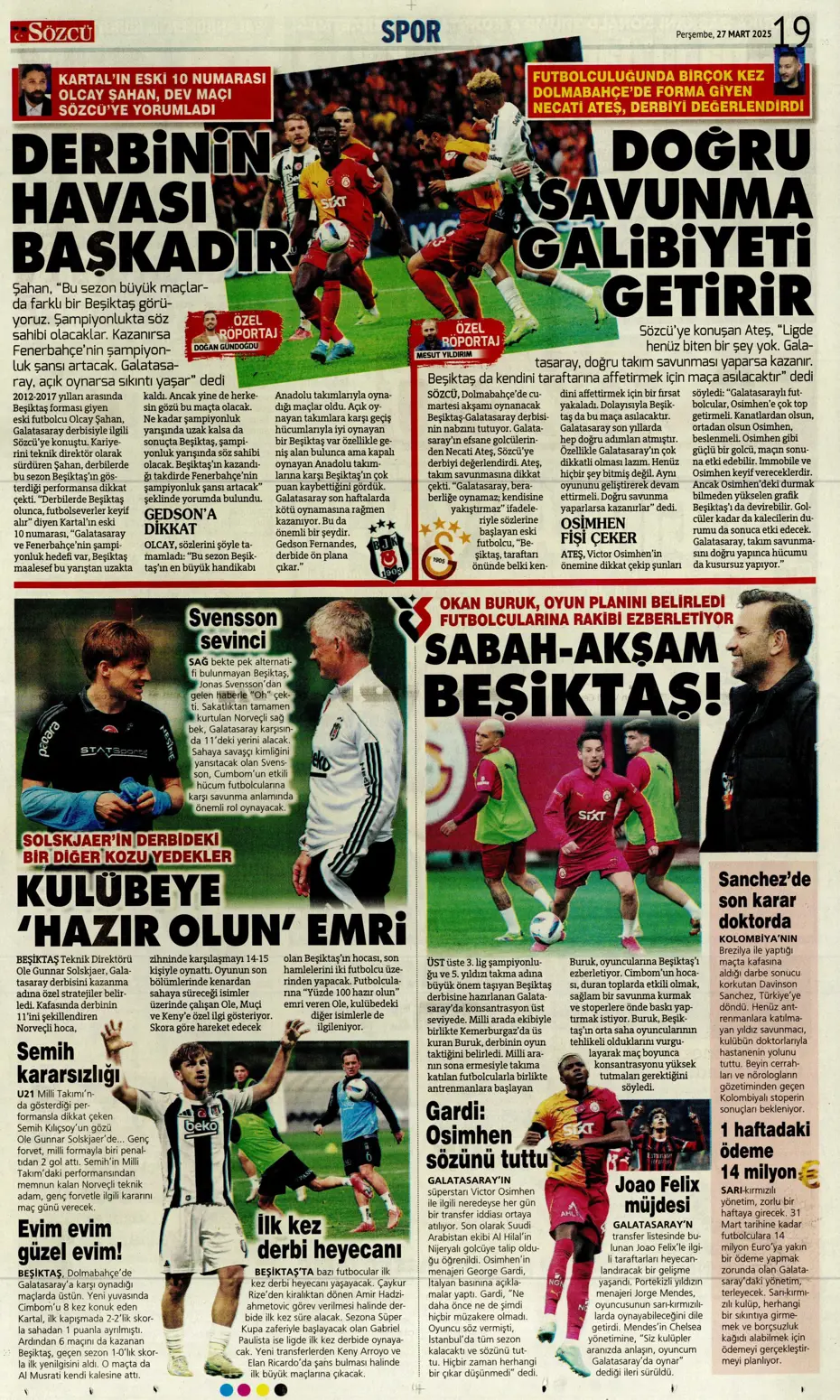"Fenerbahçe'ye Felix teklifi" | Sporun manşetleri - 34