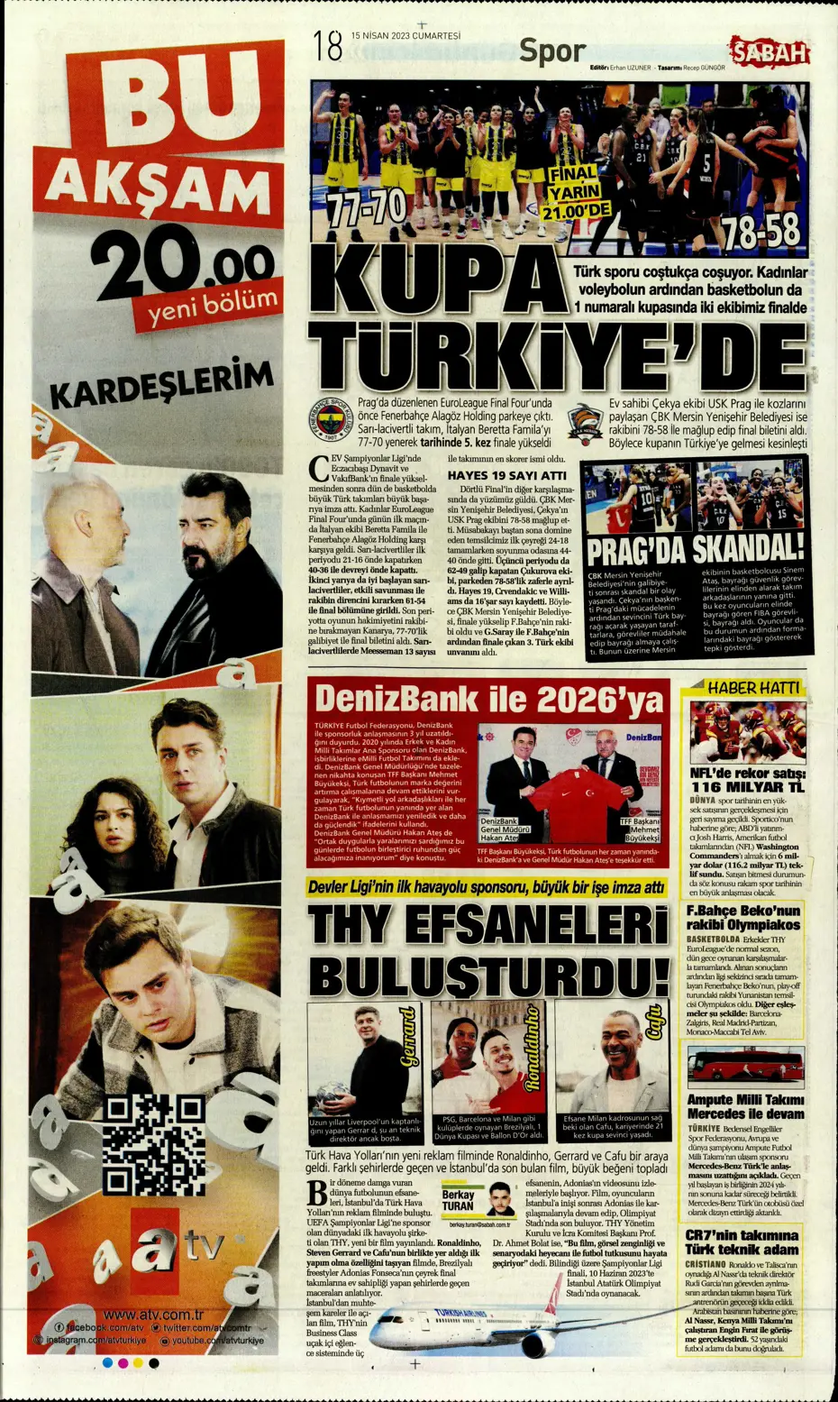 "Ada'dan Kartal'a müjde" | Sporun manşetleri (15 Nisan 2023) - 25 "Ada'dan Kartal'a müjde" | Sporun manşetleri (15 Nisan 2023) - 25