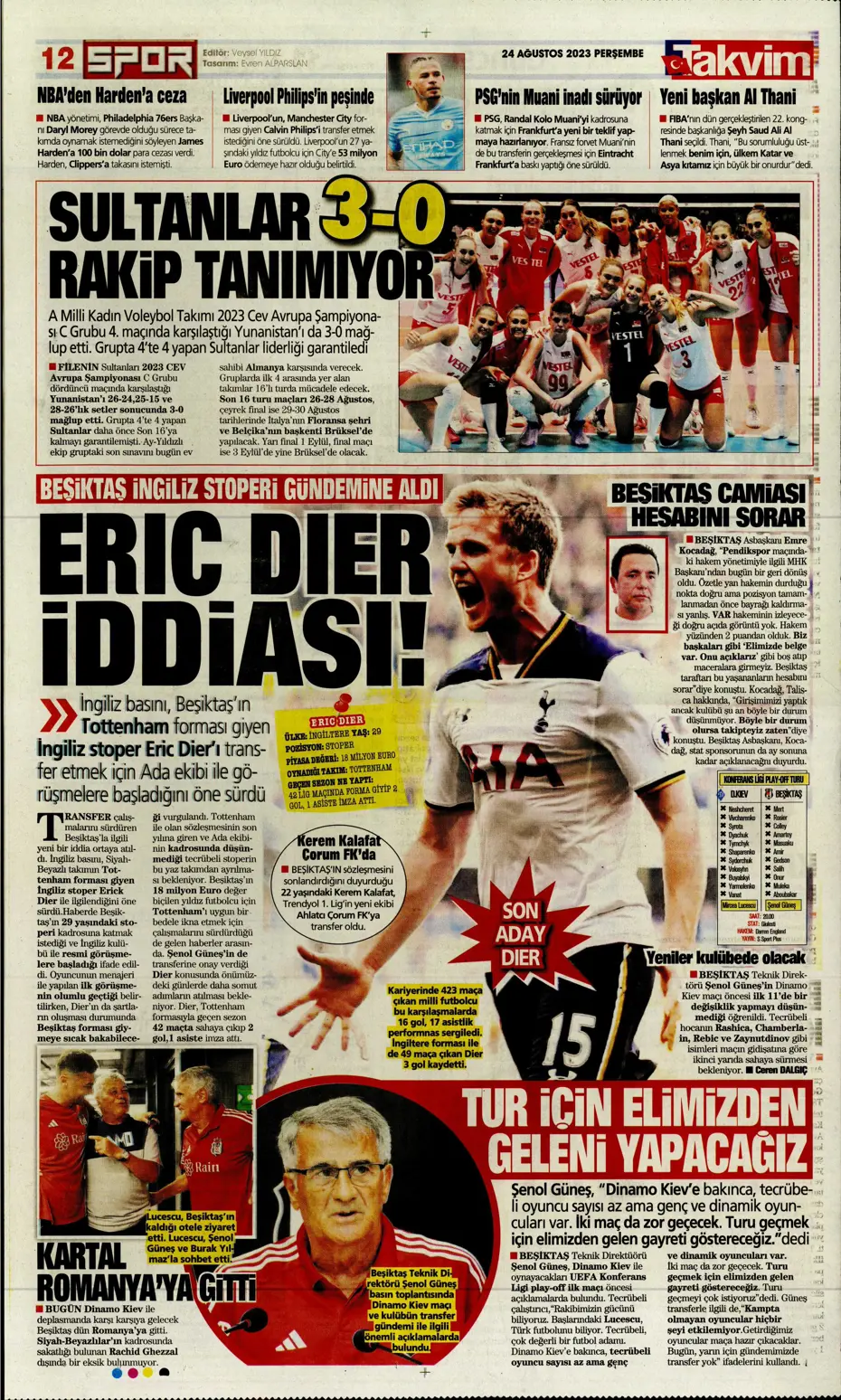 "İyi ki varsın Mauro Icardi" | Sporun manşetleri (24 Ağustos 2023) - 36