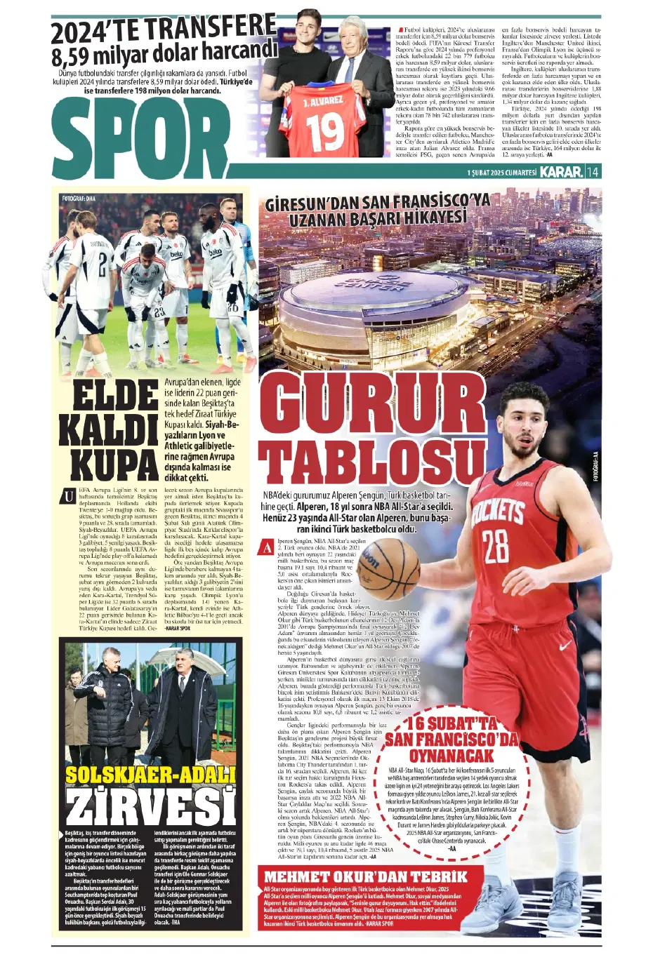 "Morata geliyor" | Sporun manşetleri - 15