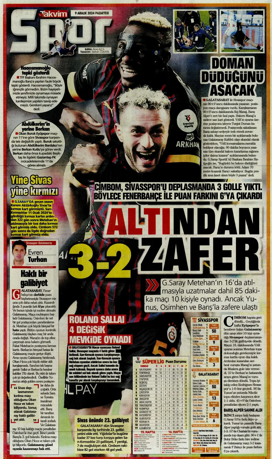 "Hakem katliamı" | Sporun manşetleri - 24 "Hakem katliamı" | Sporun manşetleri - 24
