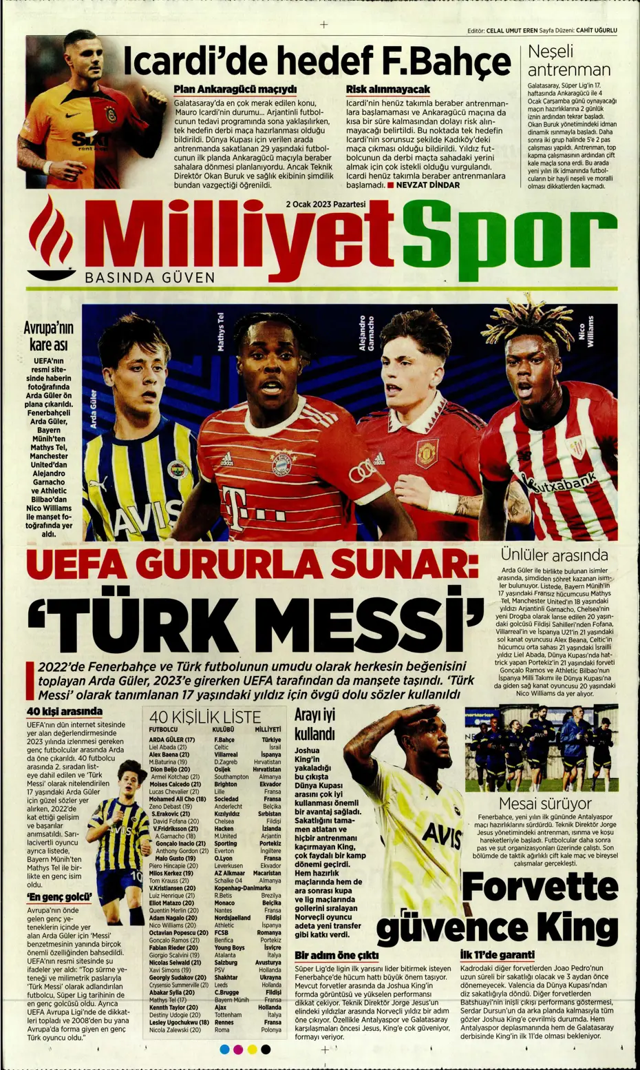 Sporun Manşetleri (2 Ocak 2023) - 18