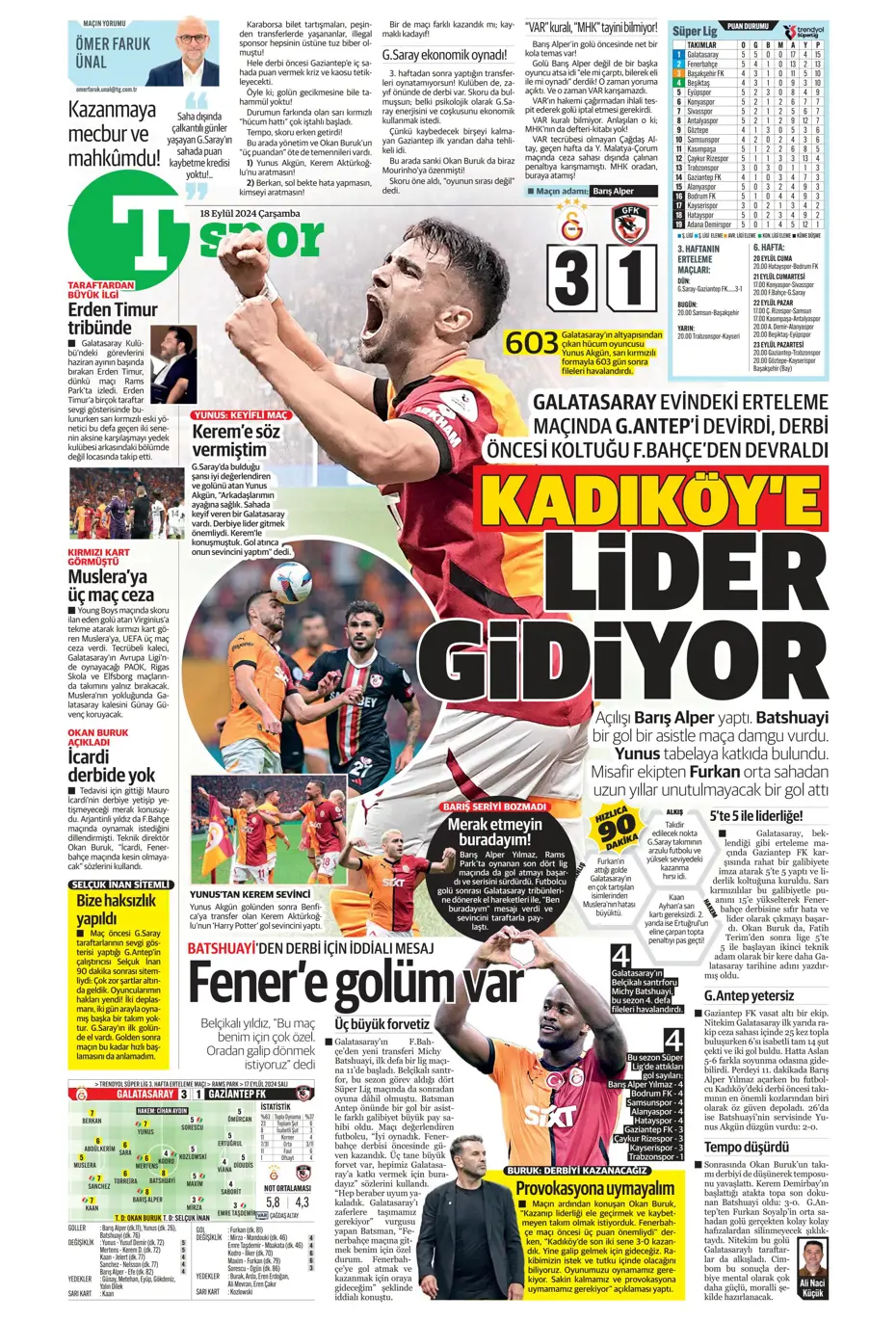 "Jose Mourinho'dan derbi kararı" | Sporun manşetleri - 36 "Jose Mourinho'dan derbi kararı" | Sporun manşetleri - 36