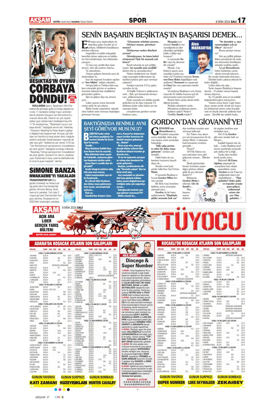 "Fenerbahçe'ye sürpriz golcü" | Sporun manşetleri (8 Ekim 2024) - 6