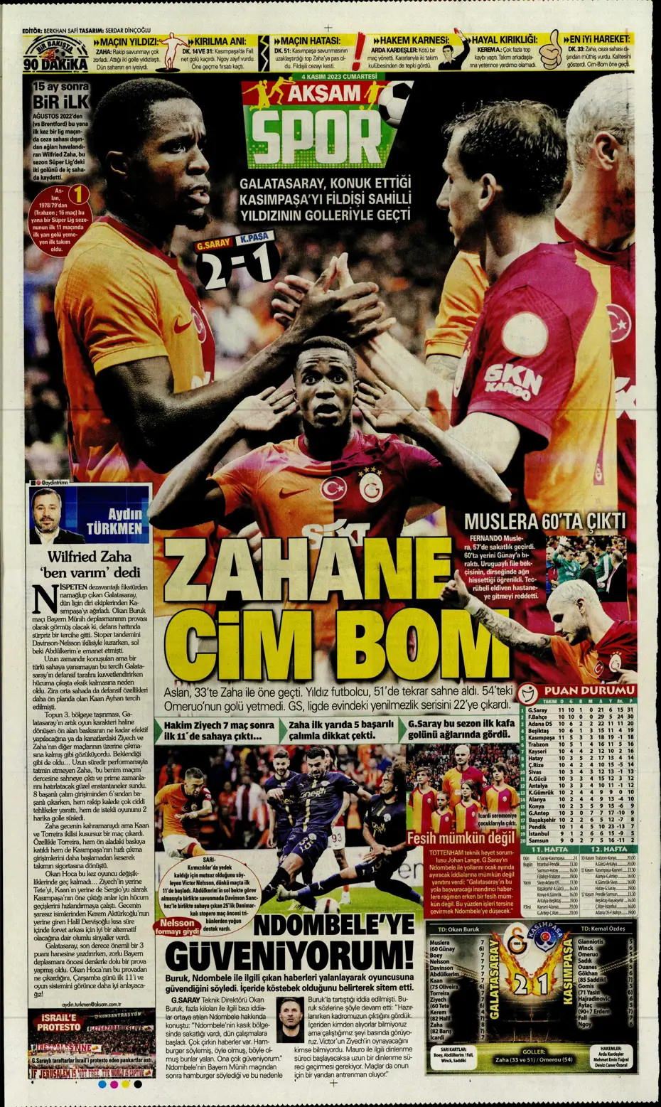 "Derbinin şifresi ilk çeyrek" | Sporun manşetleri (4 Kasım 2023) - 6