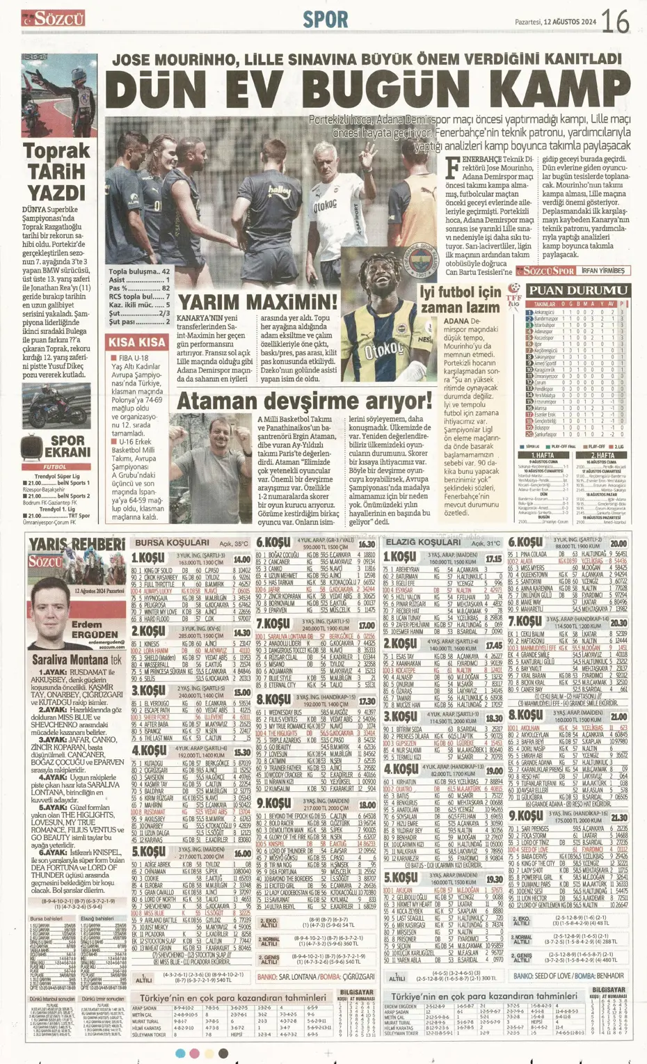 "Fenerbahçe'den 4 isim için İngiltere seferi" | Sporun manşetleri - 30