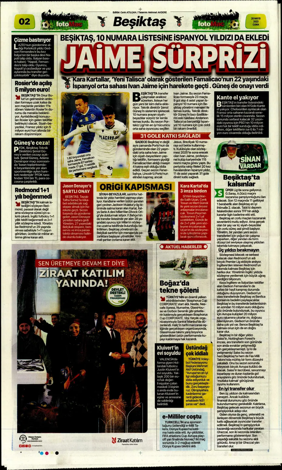 "Divock Origi F.Bahçe'ye doğru" | Sporun manşetleri (26 Mayıs 2023) - 11