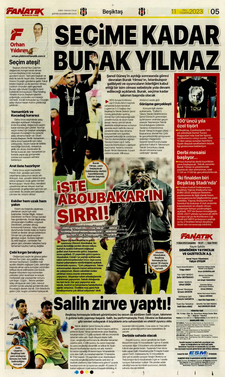 "Sergio Oliveira'ya yol göründü" | Sporun manşetleri (11 Ekim 2023) - 9