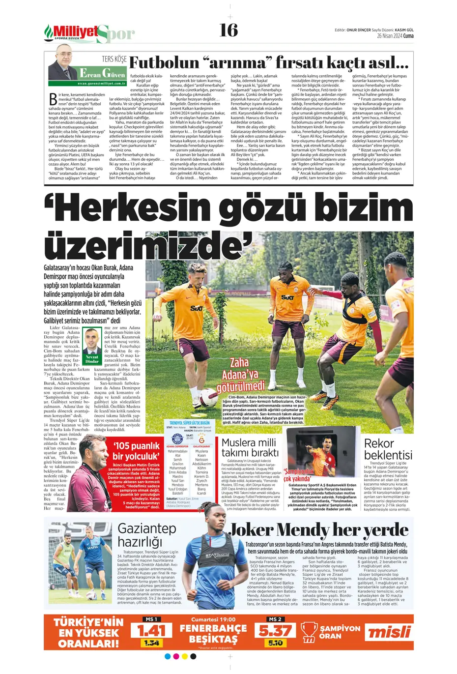 "Osayi Samuel'e 12 milyon euro" | Sporun manşetleri - 23