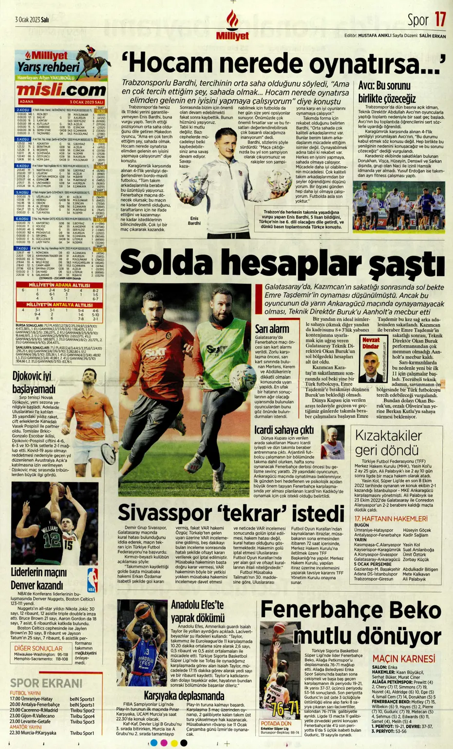 Sporun manşetleri (3 Ocak 2023) - 23