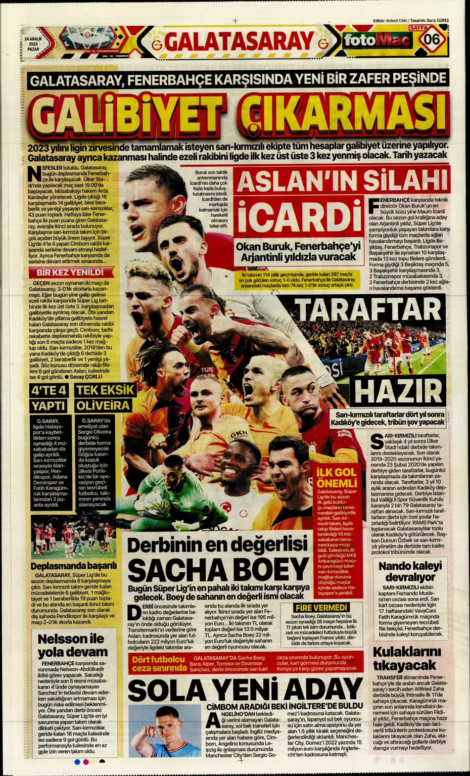 "Flick takımı görünce vazgeçti" | Sporun manşetleri (24 Aralık 2023) - 15