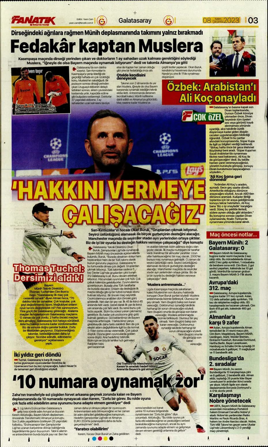 "Yeni MHK formülü" | Sporun manşetleri (8 Kasım 2023) - 4