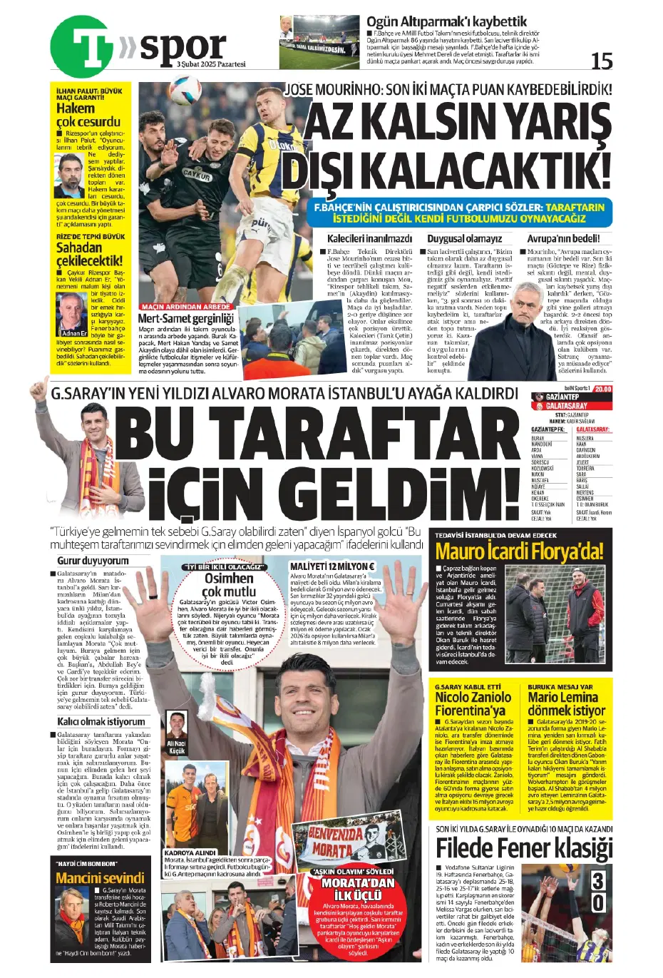 "Transferde Kartal haftası" | Sporun manşetleri - 26