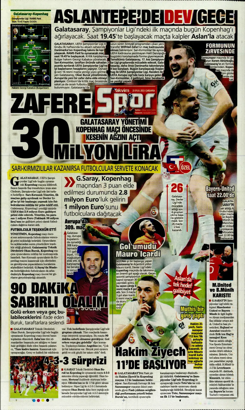 "Aslan devler sahnesinde" | Sporun Manşetleri - 26