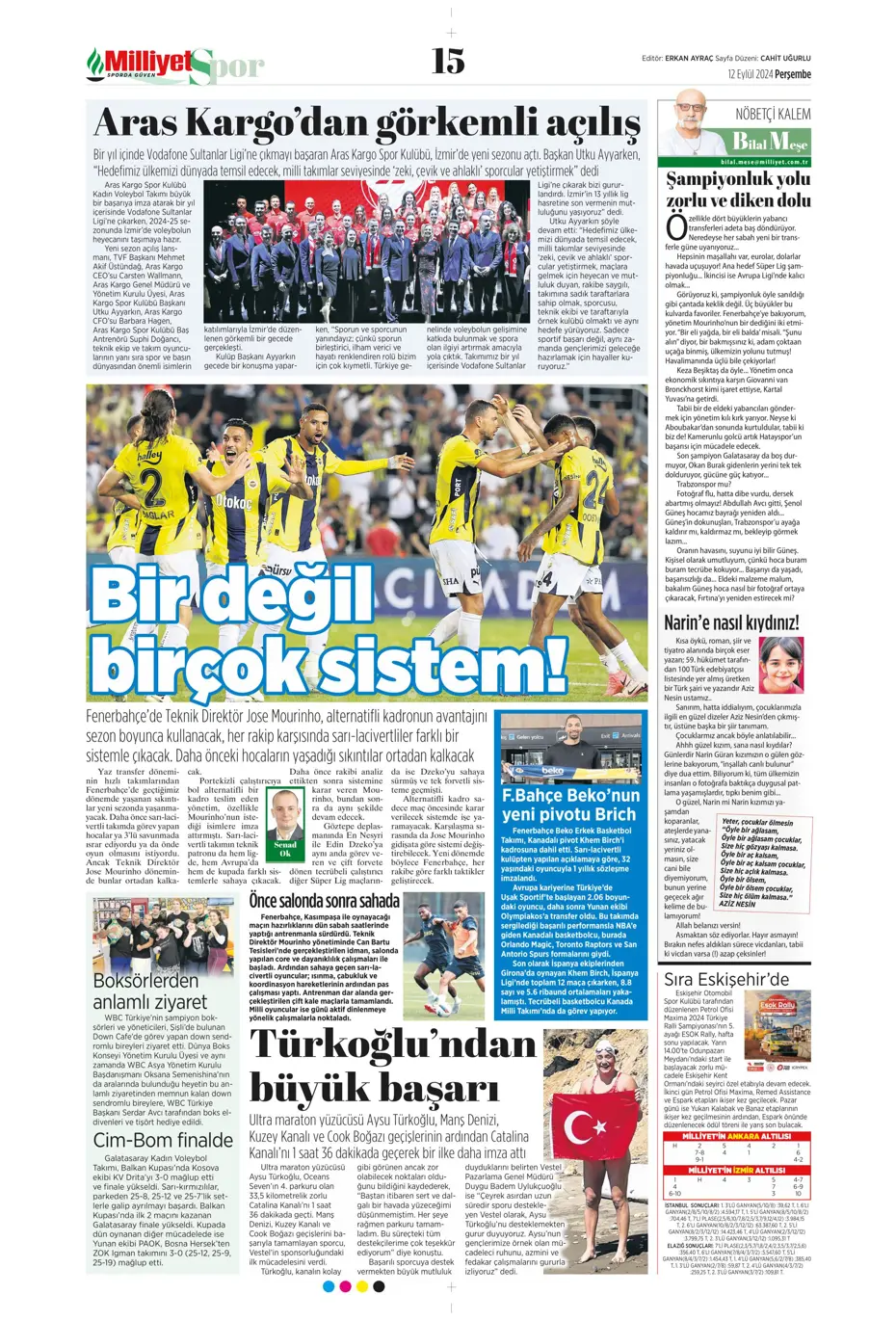 "12 milyon Euro'ya Cim Bom'da" | Sporun manşetleri (12 Eylül 2024) - 22 "12 milyon Euro'ya Cim Bom'da" | Sporun manşetleri (12 Eylül 2024) - 22