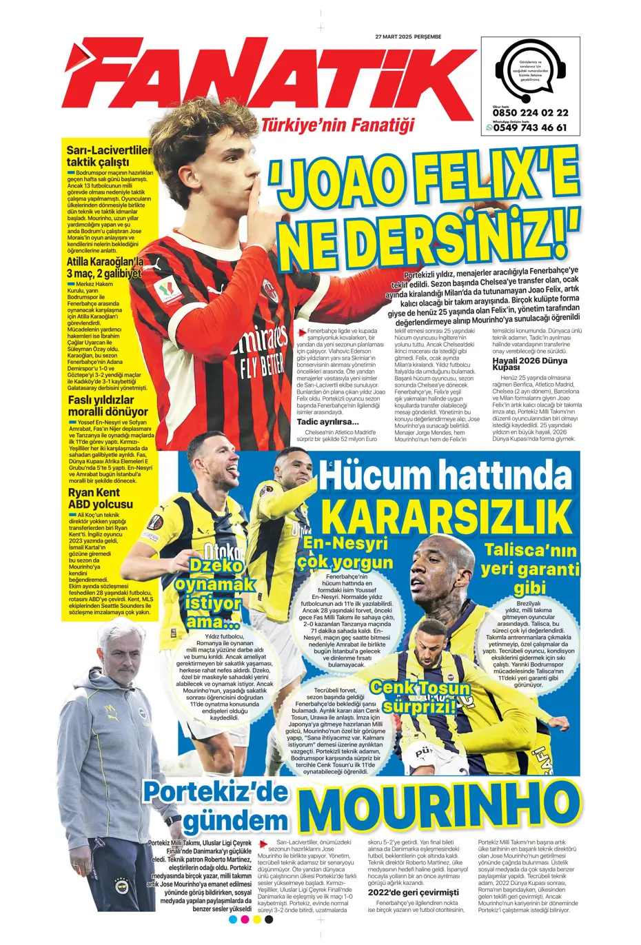 "Fenerbahçe'ye Felix teklifi" | Sporun manşetleri - 5 "Fenerbahçe'ye Felix teklifi" | Sporun manşetleri - 5
