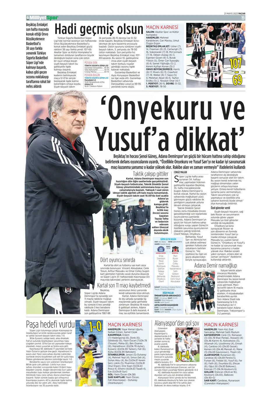 "Mauro Icardi ile 23. şampiyonluğa" Günün spor manşetleri (21 Mayıs 2023) - 15 "Mauro Icardi ile 23. şampiyonluğa" Günün spor manşetleri (21 Mayıs 2023) - 15