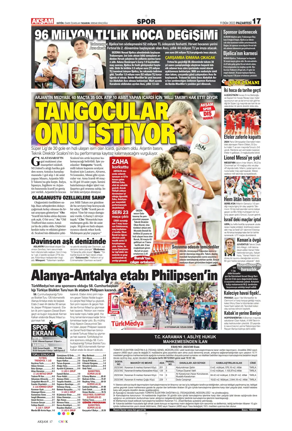 "Ağa da paşa da Fenerbahçe" | Sporun manşetleri (9 Ekim 2023) - 3 "Ağa da paşa da Fenerbahçe" | Sporun manşetleri (9 Ekim 2023) - 3
