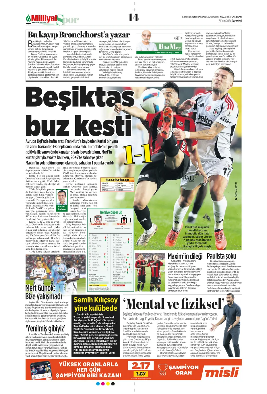 "Mourinho'dan Samsunspor'a yeni sistem" | Sporun manşetleri - 27