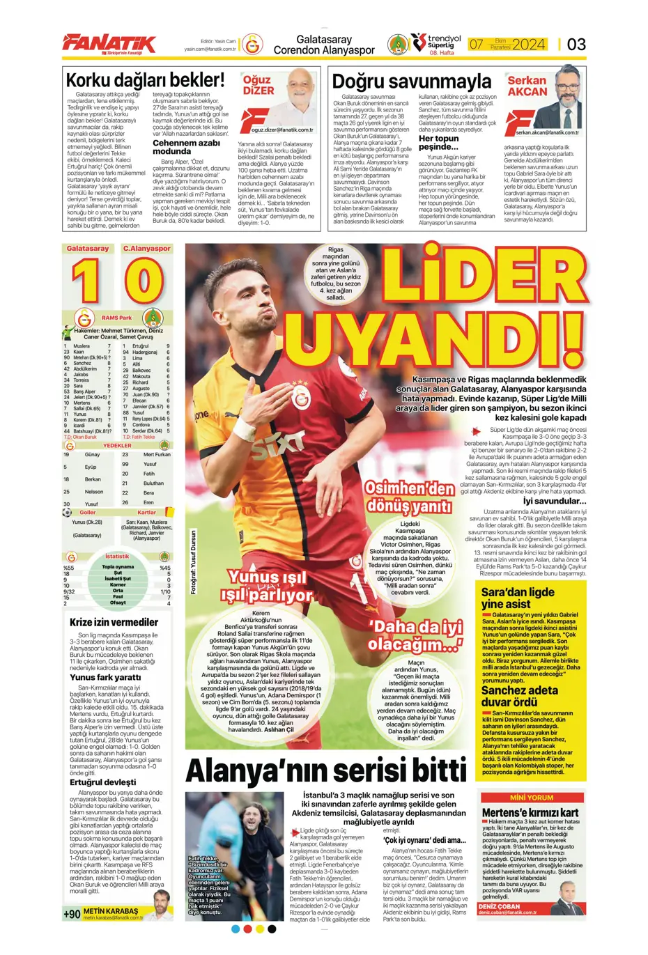 "Mourinho'dan Samsunspor'a yeni sistem" | Sporun manşetleri - 7