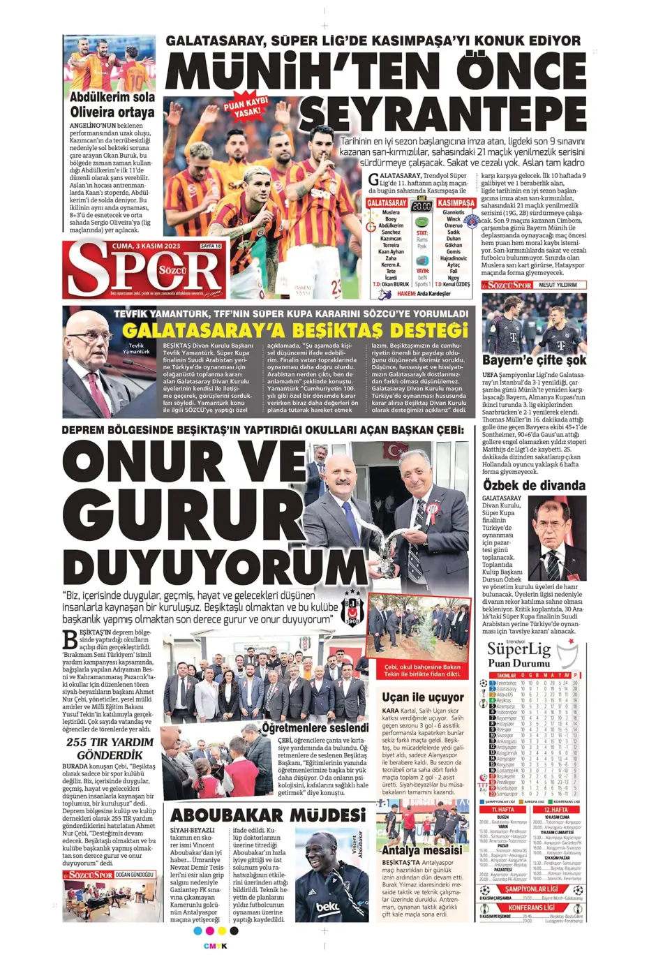 "Chelsea'nin sol beki Aslan'a" | Sporun manşetleri (3 Kasım 2023) - 19