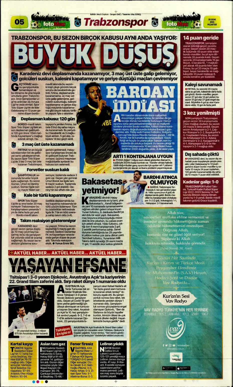 Sporun Manşetleri (30 Ocak 2023) - 15