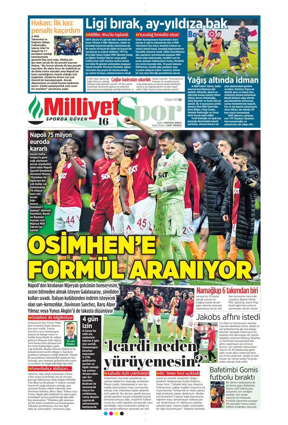 "Listenin başında onlar var: Talisca & Brown" | Sporun manşetleri (12 Kasım 2024) - 22 "Listenin başında onlar var: Talisca & Brown" | Sporun manşetleri (12 Kasım 2024) - 22