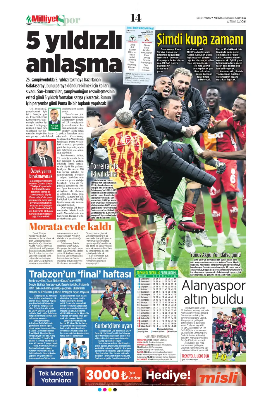 "Fenerbahçe'de gözler artık divanda" | Sporun manşetleri - 16