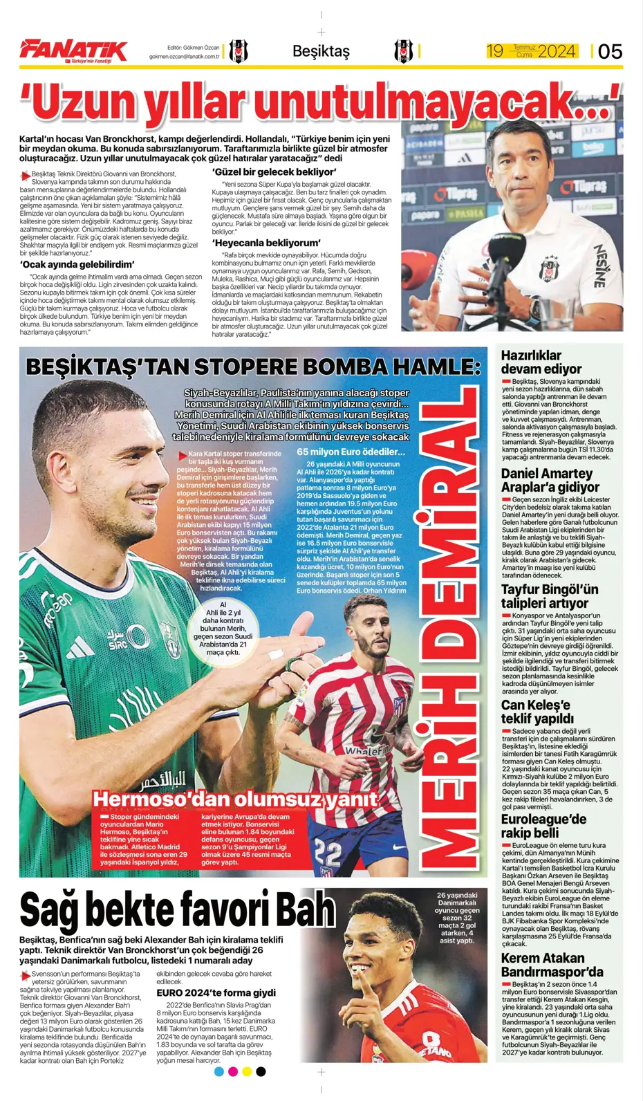 "Doue'nin vizesi Drogba'dan" | Sporun manşetleri (19 Temmuz 2024) - 8 "Doue'nin vizesi Drogba'dan" | Sporun manşetleri (19 Temmuz 2024) - 8