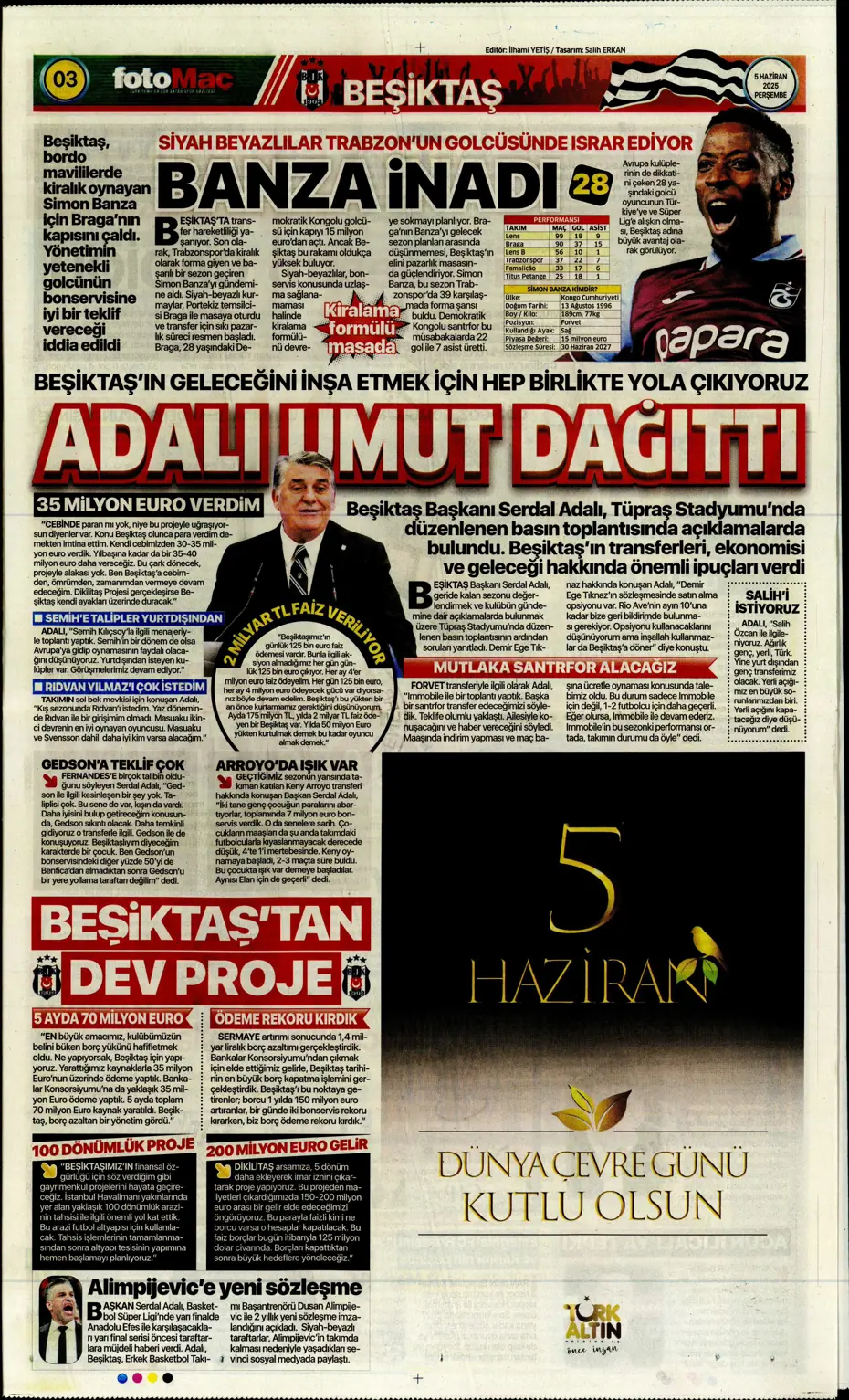 "Fenerbahçe'den Boniface bombası" | Sporun manşetleri (5 Haziran 2025) - 12