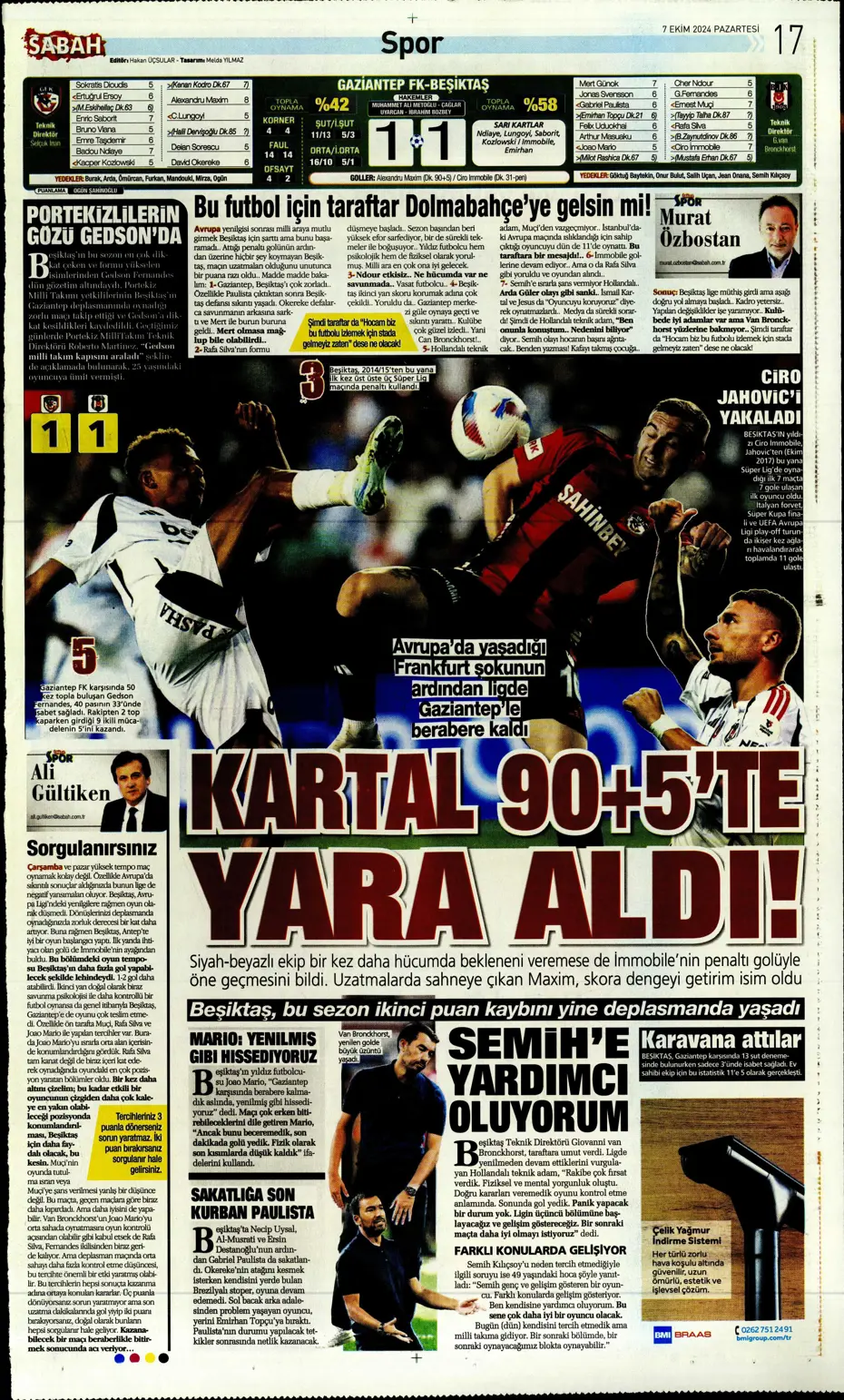 "Mourinho'dan Samsunspor'a yeni sistem" | Sporun manşetleri - 32