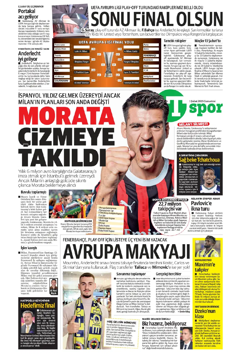 "Morata geliyor" | Sporun manşetleri - 25