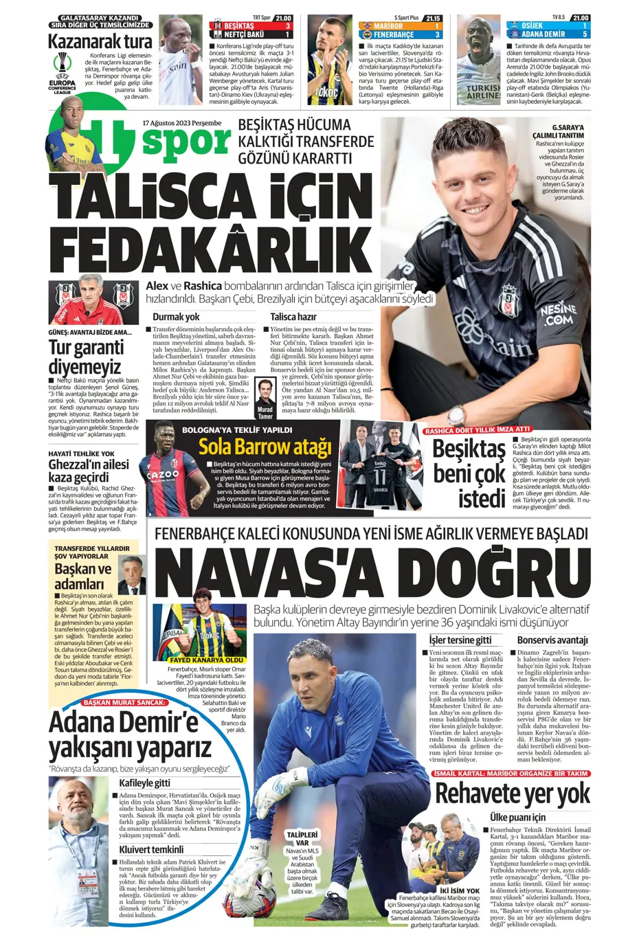 "Anderson Talisca için yoğun mesai" | Sporun Manşetleri - 36