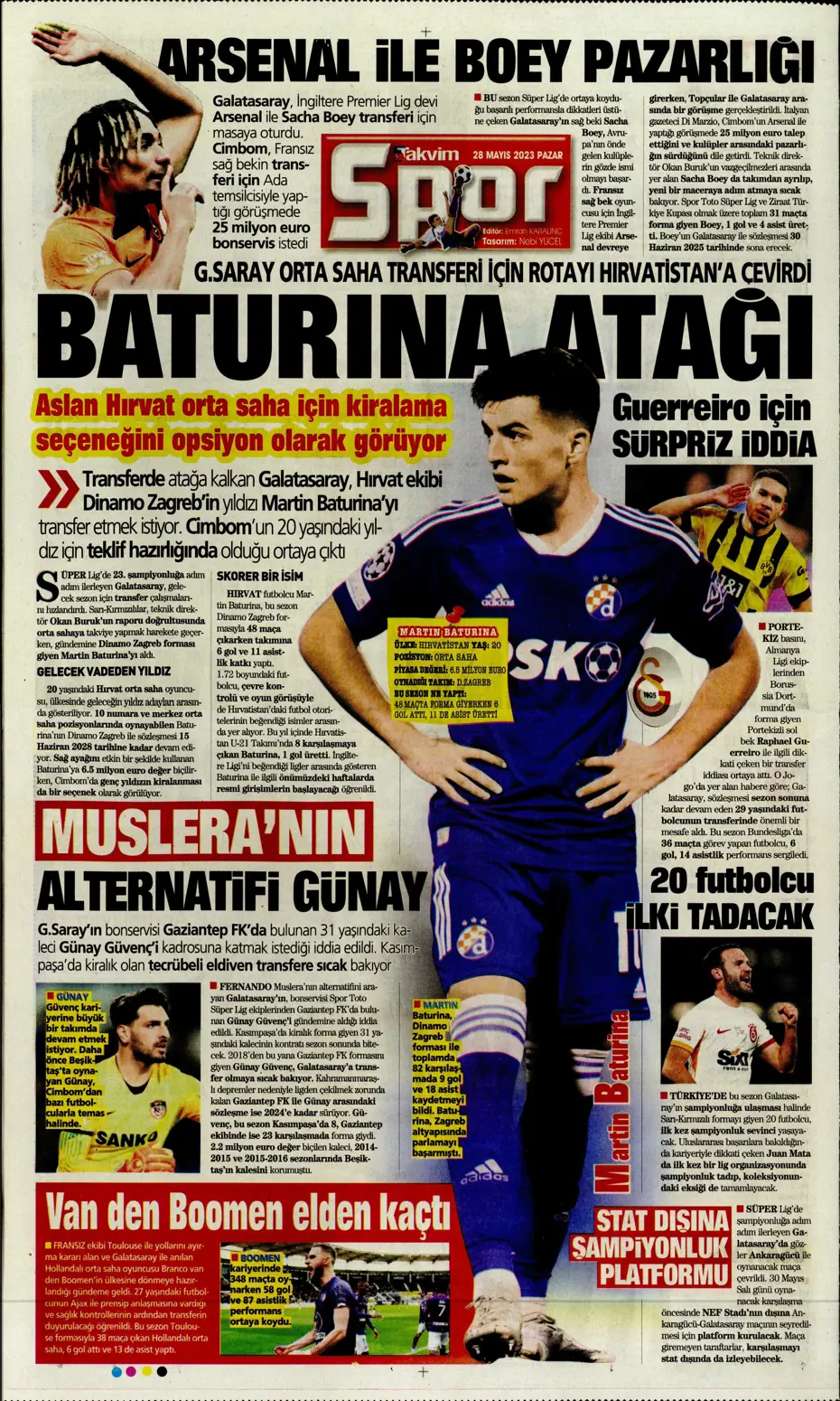 "Lukaku sürprizi" | Sporun manşetleri (28 Mayıs 2023) - 17