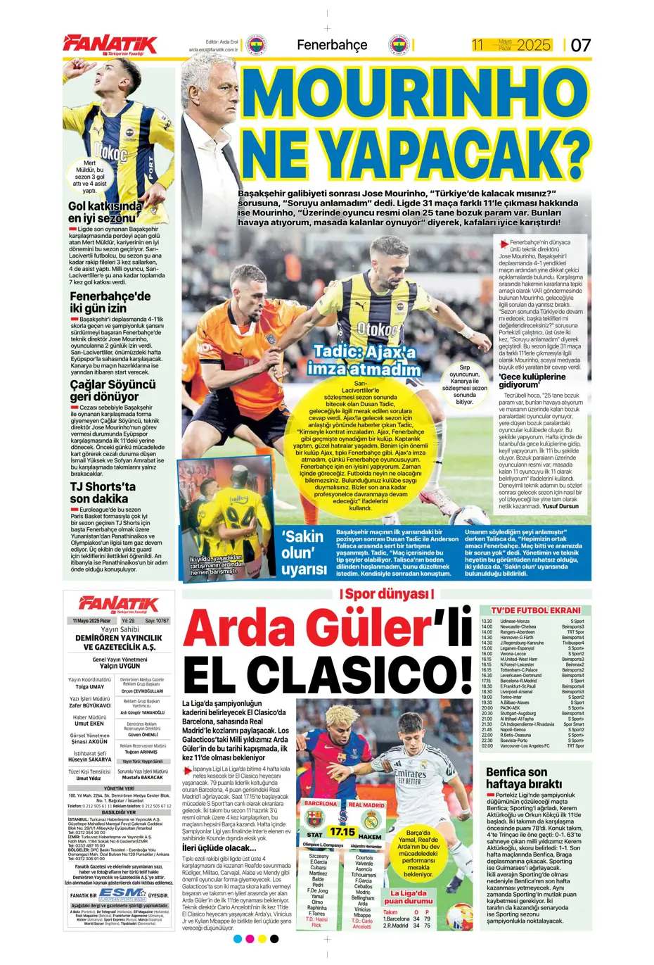 "Cimbom şampiyo..." | Sporun manşetleri - 7