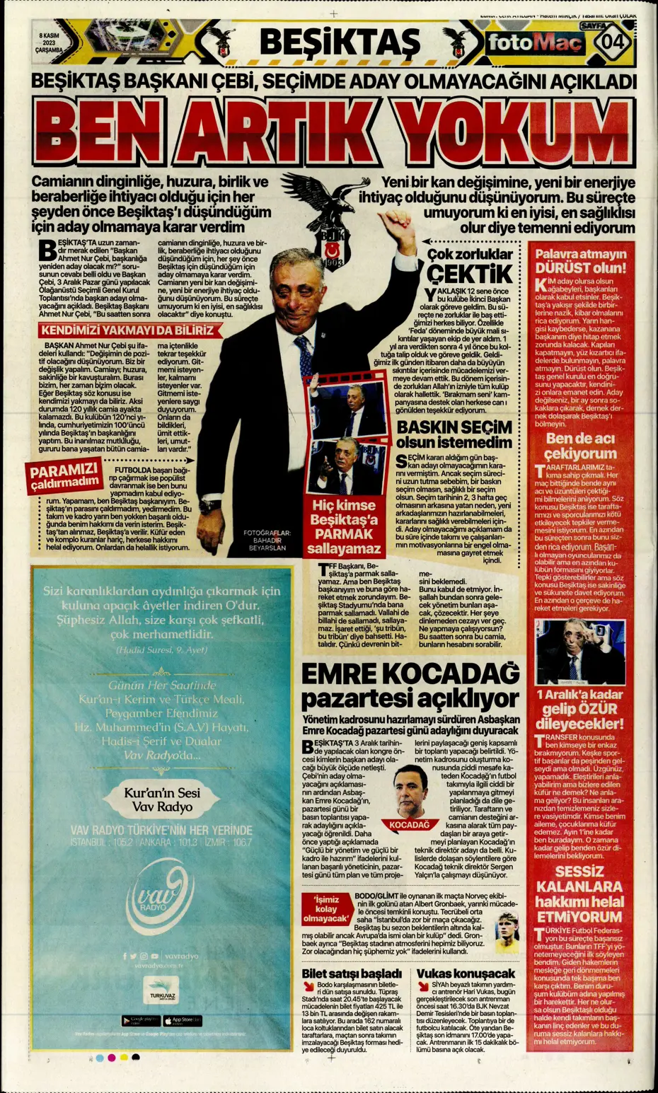 "Yeni MHK formülü" | Sporun manşetleri (8 Kasım 2023) - 15