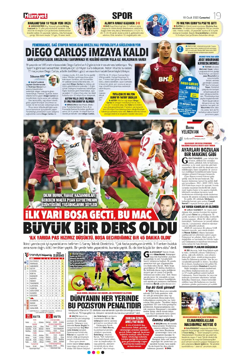 "Diego Carlos'u F.Bahçe kaptı!" | Sporun manşetleri (18 Ocak 2025) - 13 "Diego Carlos'u F.Bahçe kaptı!" | Sporun manşetleri (18 Ocak 2025) - 13