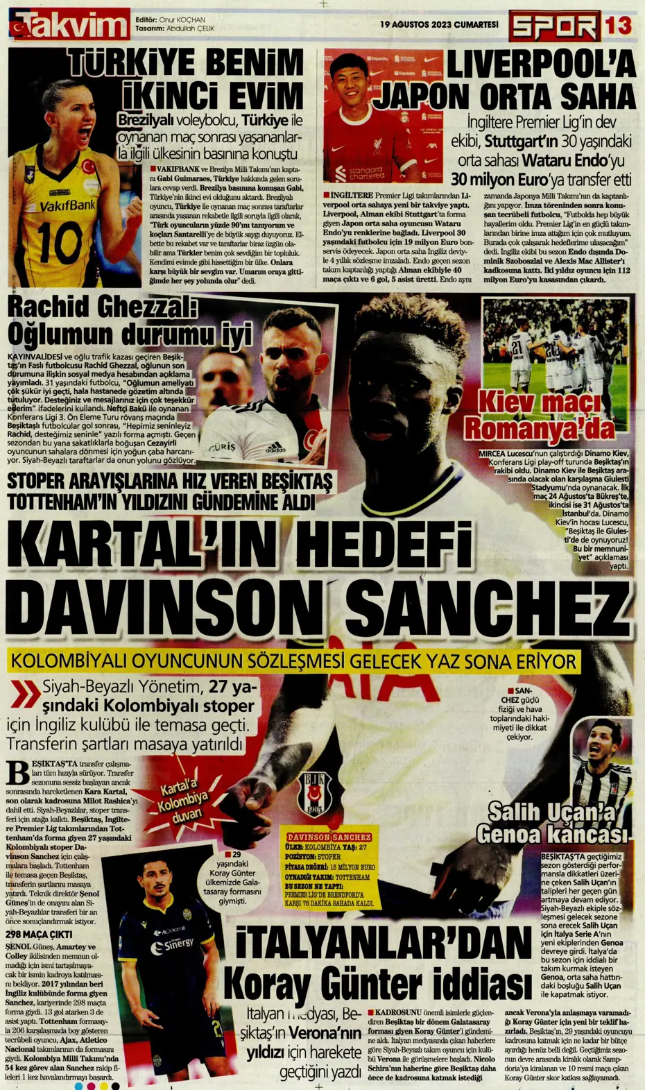 "Ramos'ta büyük kapışma" | Sporun Manşetleri (19 Ağustos 2023) - 32
