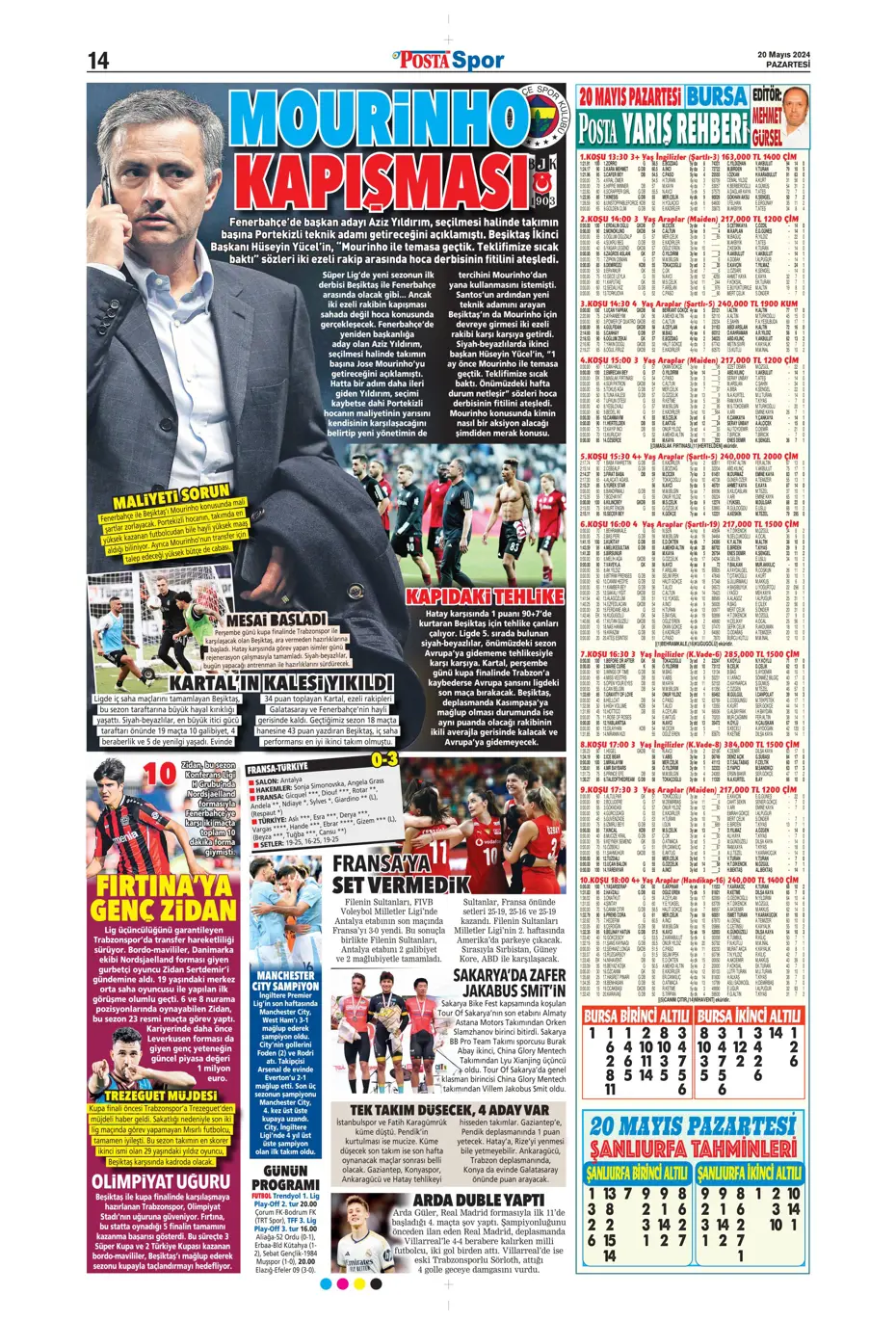"F.Bahçe G.Saray'a bayramı zehir etti" | Sporun manşetleri (20 Mayıs 2024) - 15