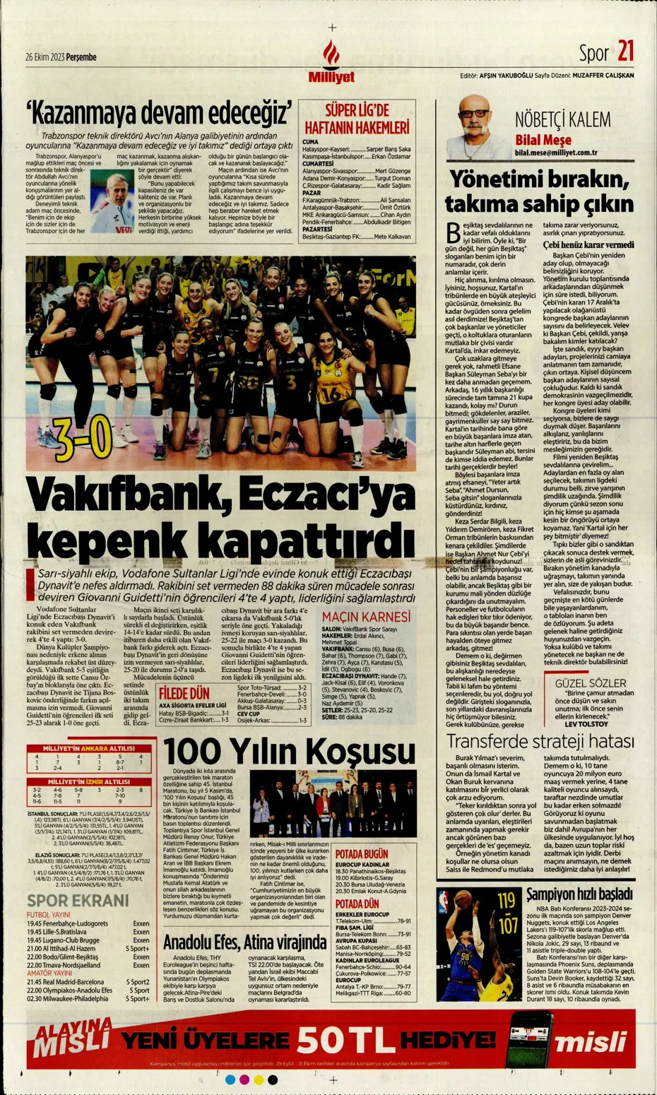 "Okan hoca haklıymış!" | Sporun manşetleri (26 Ekim 2023) - 19 "Okan hoca haklıymış!" | Sporun manşetleri (26 Ekim 2023) - 19