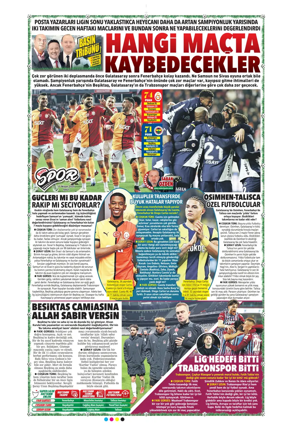 "Aslan'da De Bruyne hazırlığı" | Sporun manşetleri - 22 "Aslan'da De Bruyne hazırlığı" | Sporun manşetleri - 22