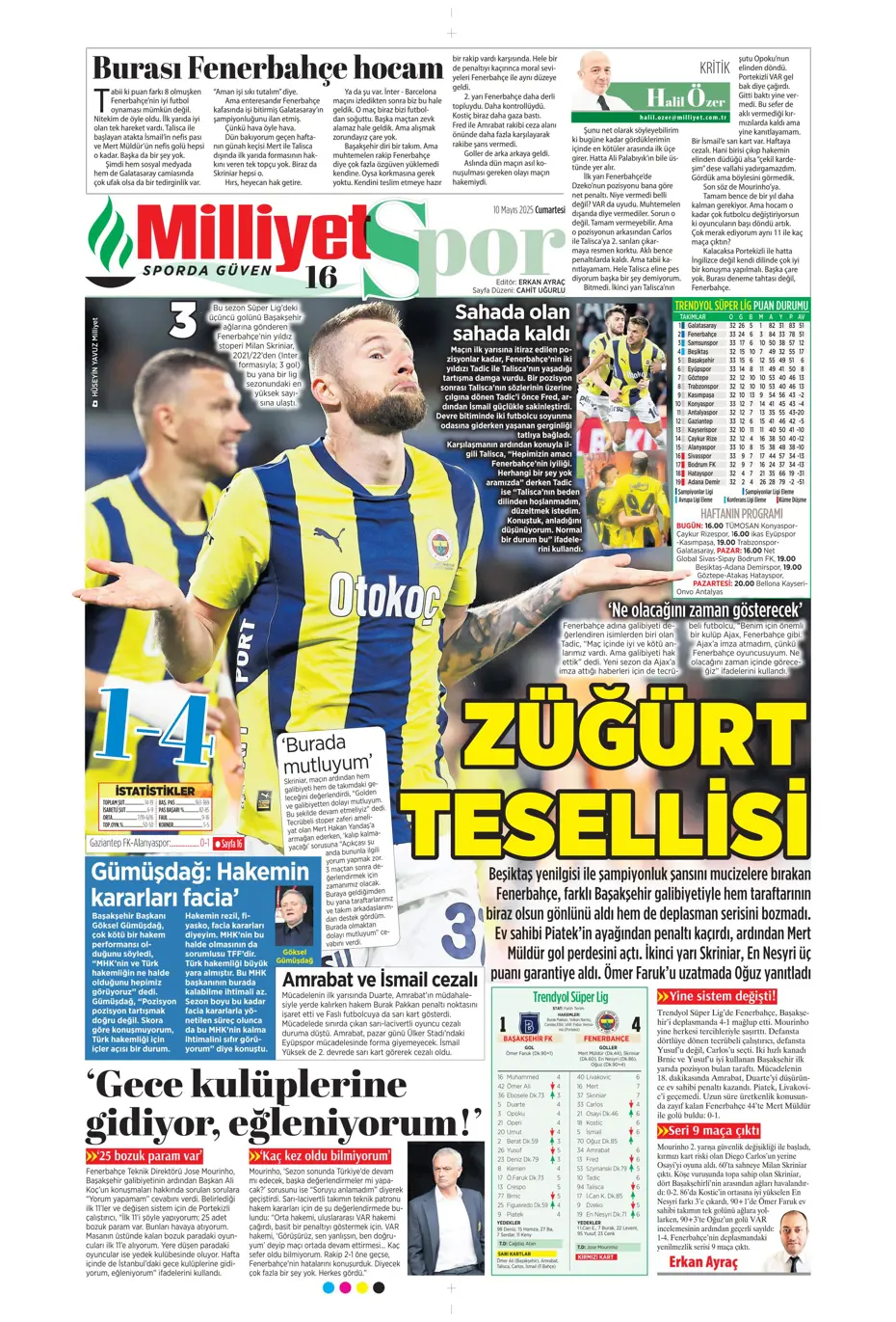 "Türkiye'de bir ilk oldu" | Sporun manşetleri (10 Mayıs 2025) - 16