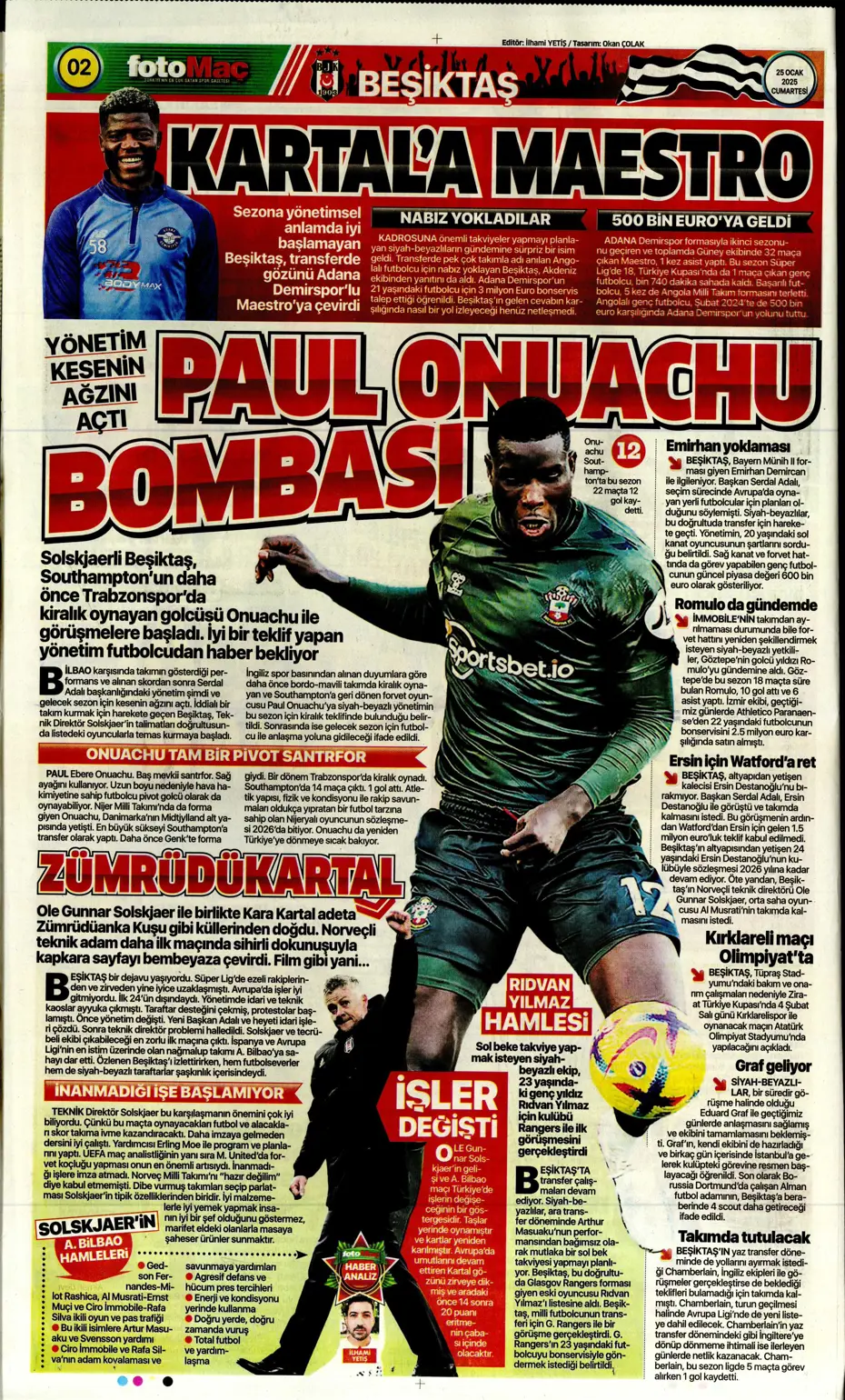 "UEFA bizi birbirimize düşürecek!" | Sporun manşetleri (25 Ocak 2025) - 10