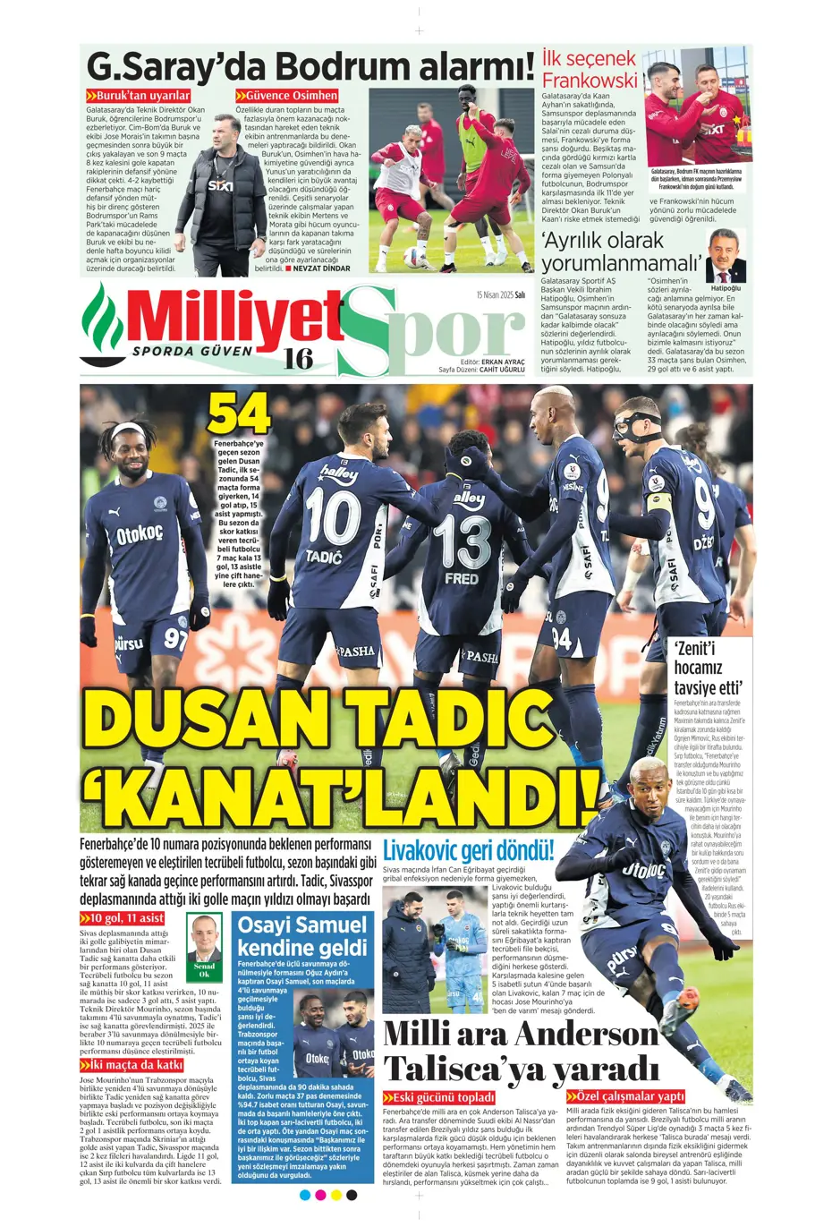 "Aslan'da De Bruyne hazırlığı" | Sporun manşetleri - 24 "Aslan'da De Bruyne hazırlığı" | Sporun manşetleri - 24