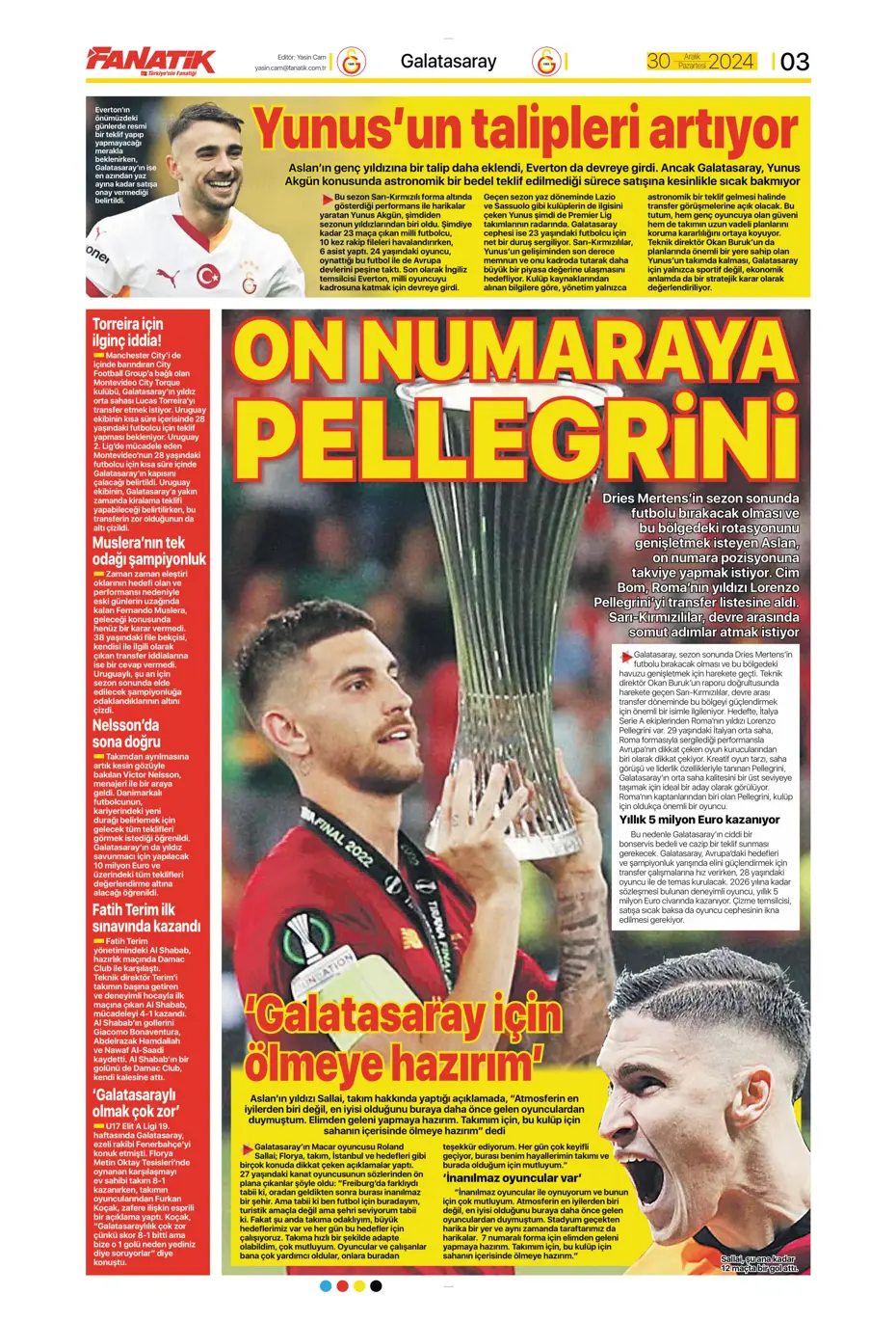 "Fenerbahçe'den 3 ülkede dev operasyon" | Sporun manşetleri - 5