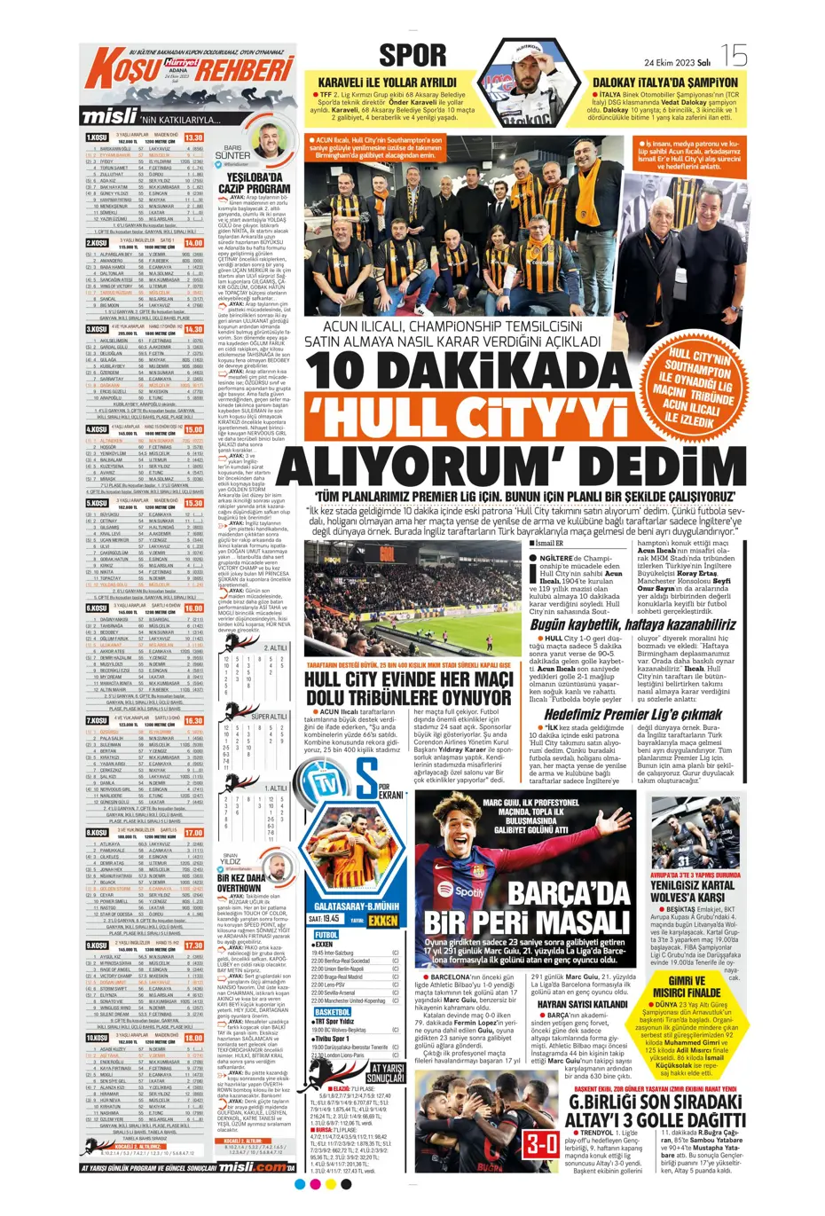 "Yine destan gecesi olsun" | Sporun Manşetleri - 17