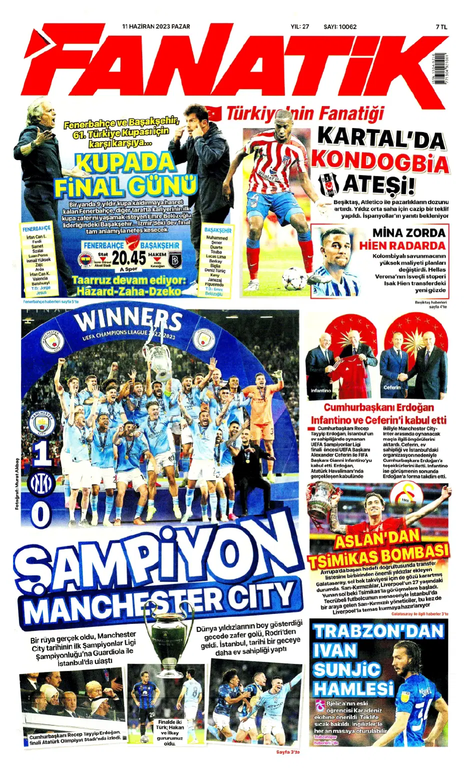 "F.Bahçe'ye veda etti" | Sporun manşetleri (11 Haziran 2023) - 5